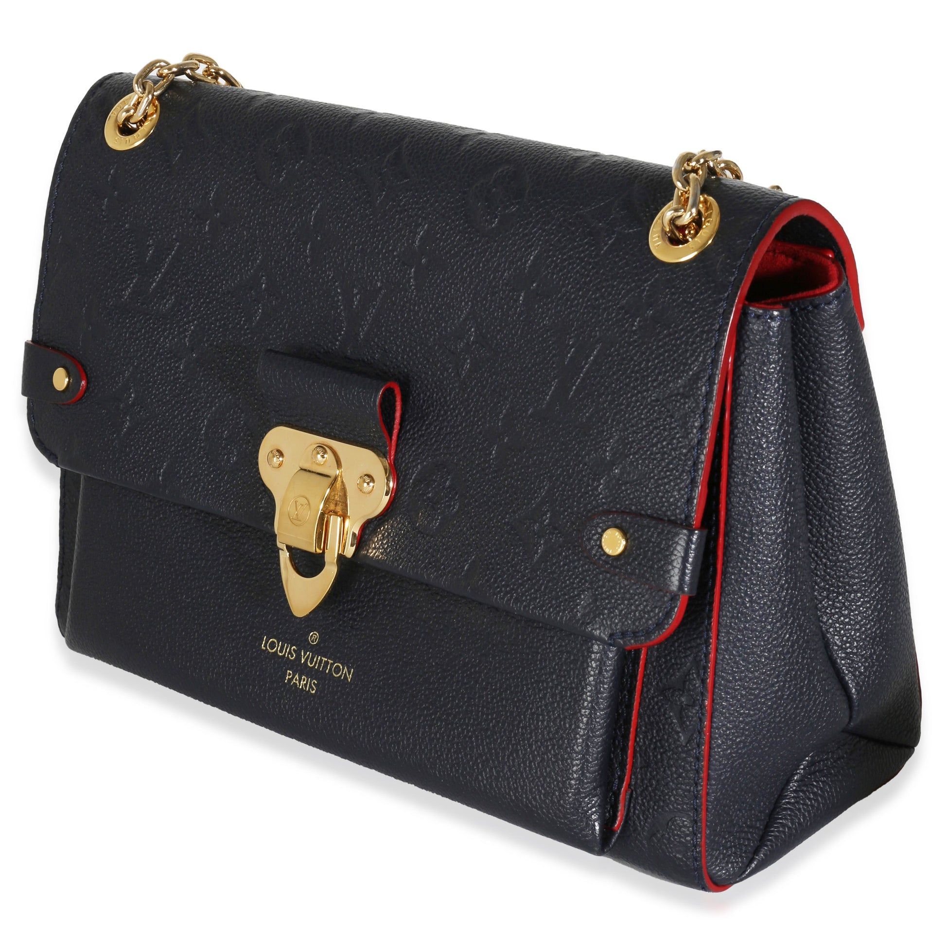Louis Vuitton Marine Rouge Empreinte Vavin PM Monogram Handbag