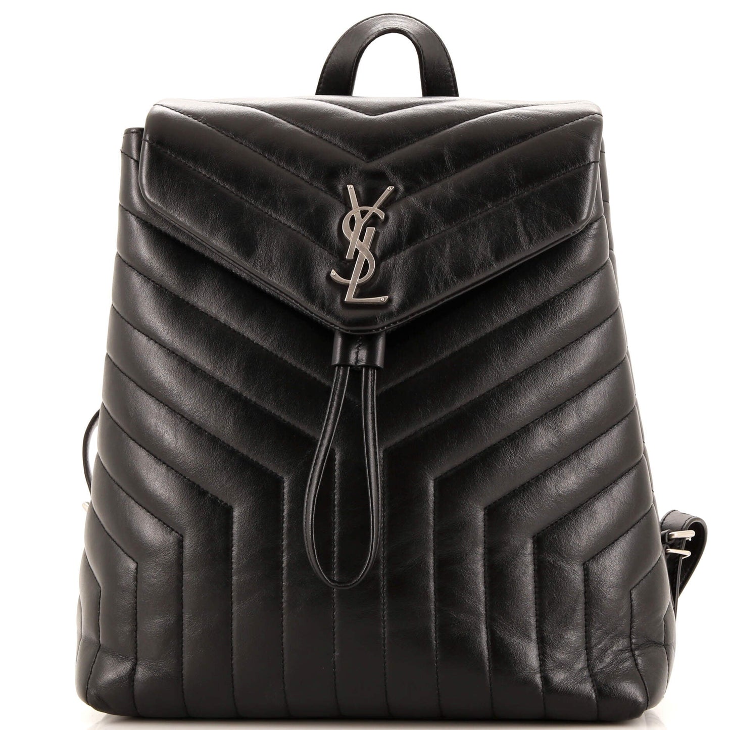 YSL Saint Laurent Luxury Trending Loulou Backpack Chevron Leather Matelasse Medium