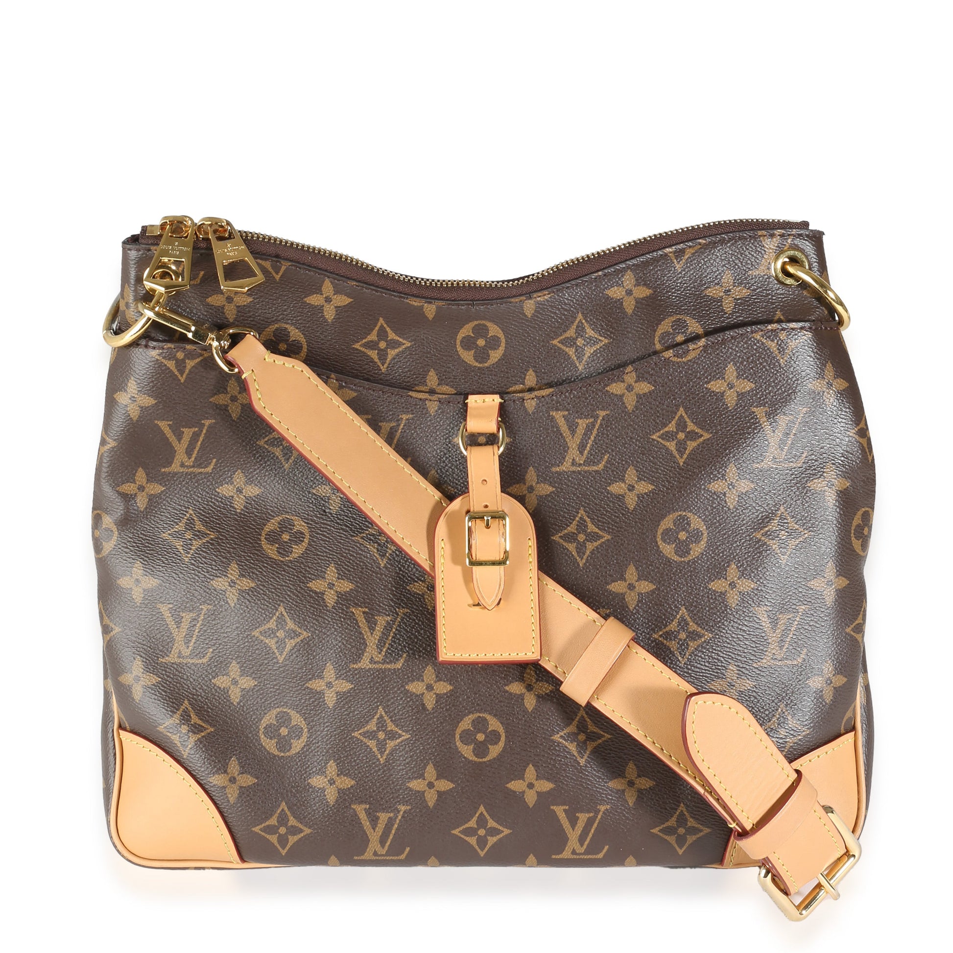 Louis Vuitton Natural Odeon MM Monogram Canvas Handbag