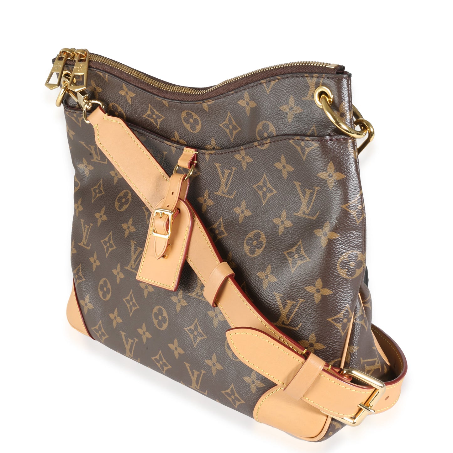 Louis Vuitton Natural Odeon MM Monogram Canvas Handbag