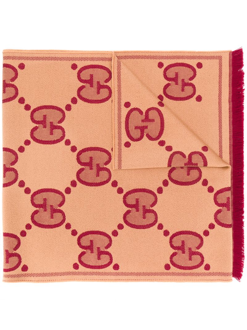 Gucci - GG pattern scarf - men - Wool - One Size - NEUTRALS