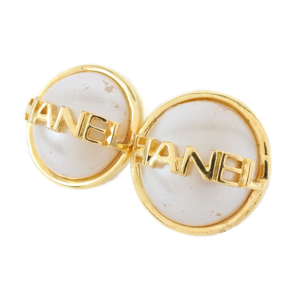 CHANEL Earring Plated Gold, Faux Pearl gold Women  
