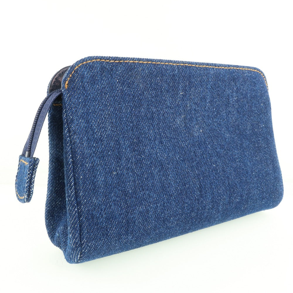 Chanel Denim Cosmetic Pouch Bag