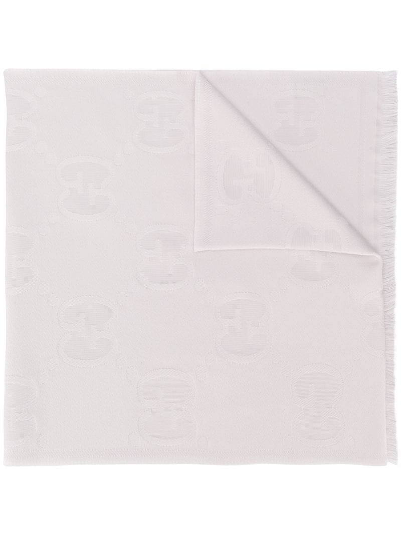 Gucci - GG jacquard scarf - women - Wool - One Size - Grey