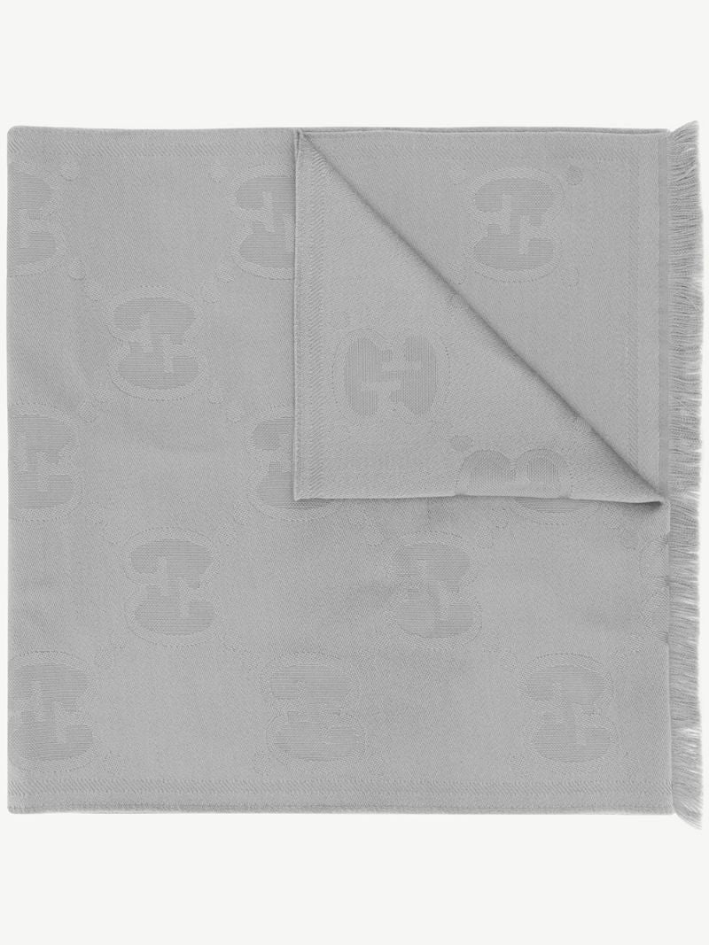 Gucci - GG logo knitted scarf - men - Wool - One Size - Grey