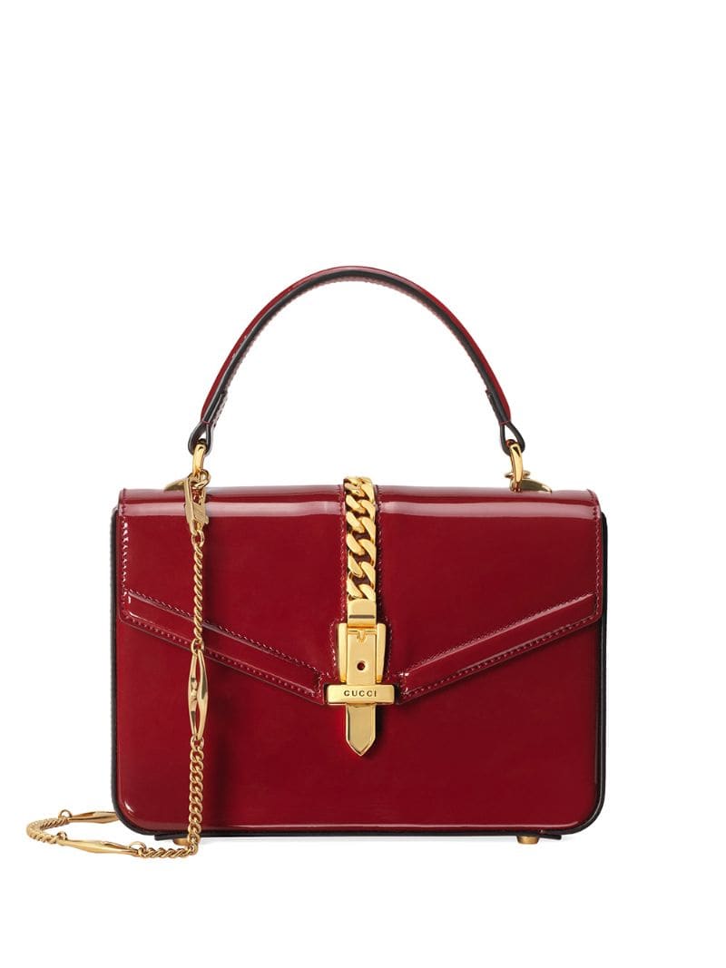 Gucci - Sylvie 1969 top handle - women - Patent Leather/Leather - One Size - Red