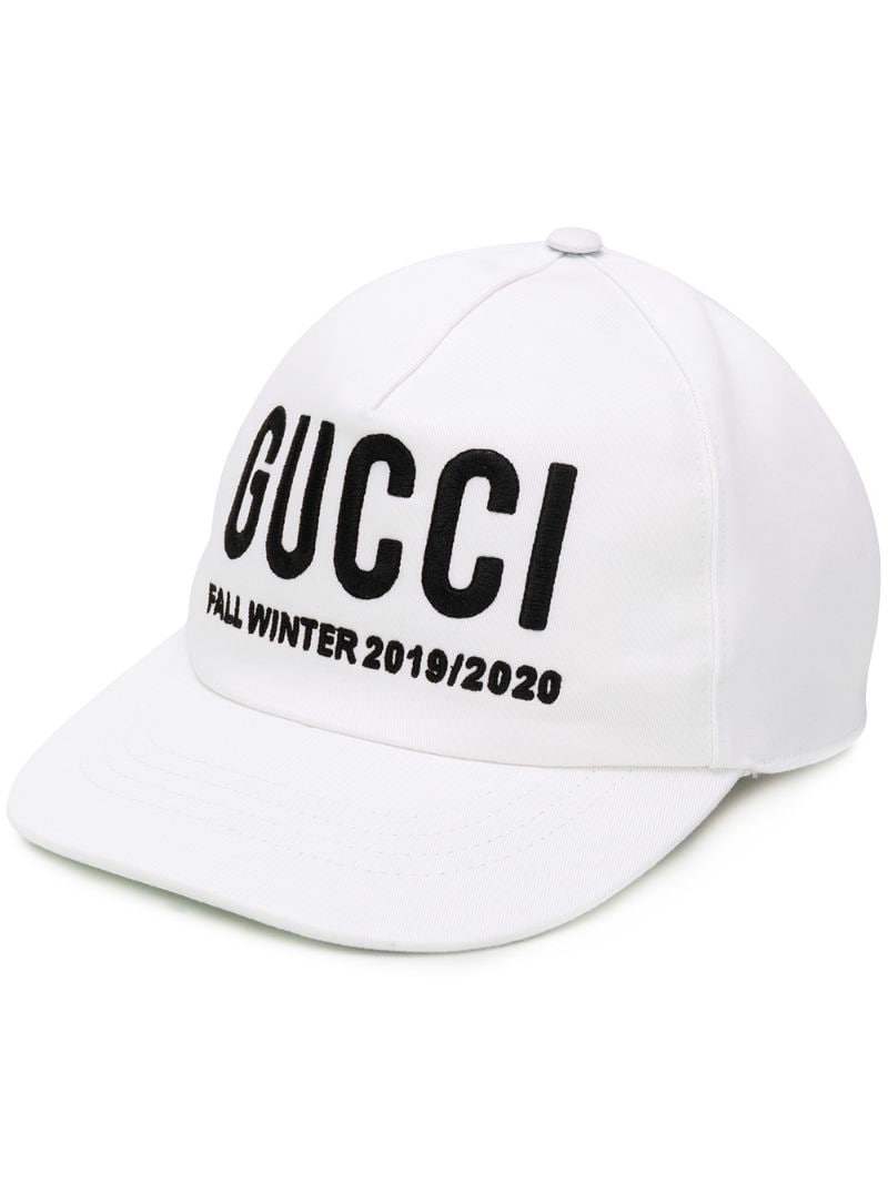 Gucci - logo embroidered baseball cap - women - Cotton/Polyester/Viscose - XL - White