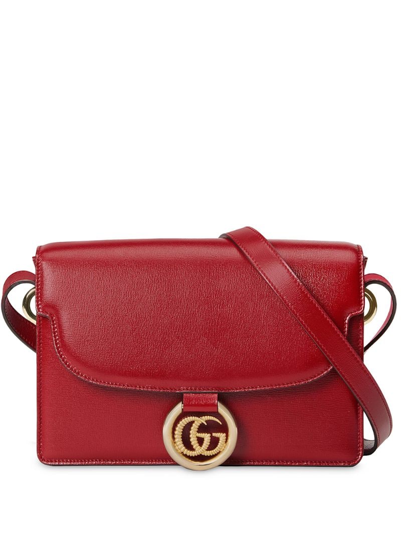 Gucci - GG ring shoulder bag - women - Leather/Viscose/metal - One Size - Red