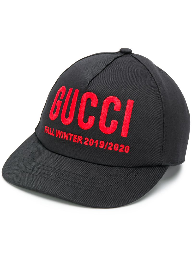 Gucci - embroidered-logo baseball cap - women - Wool/Cotton/Polyester/Viscose - S, M - Black