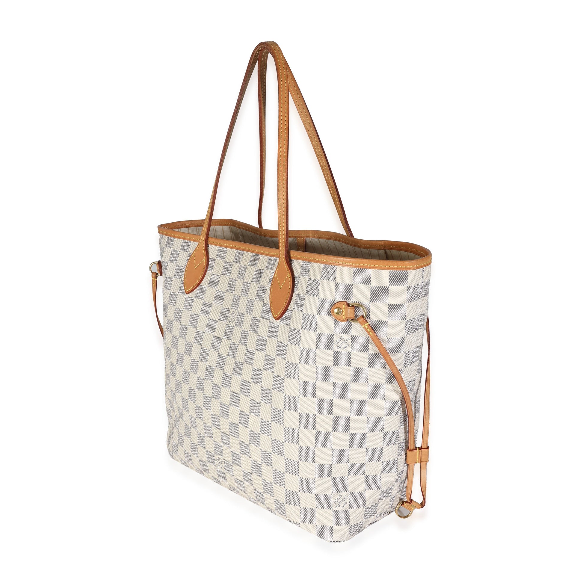 Louis Vuitton Damier Azur Neverfull MM Canvas Tote Bag