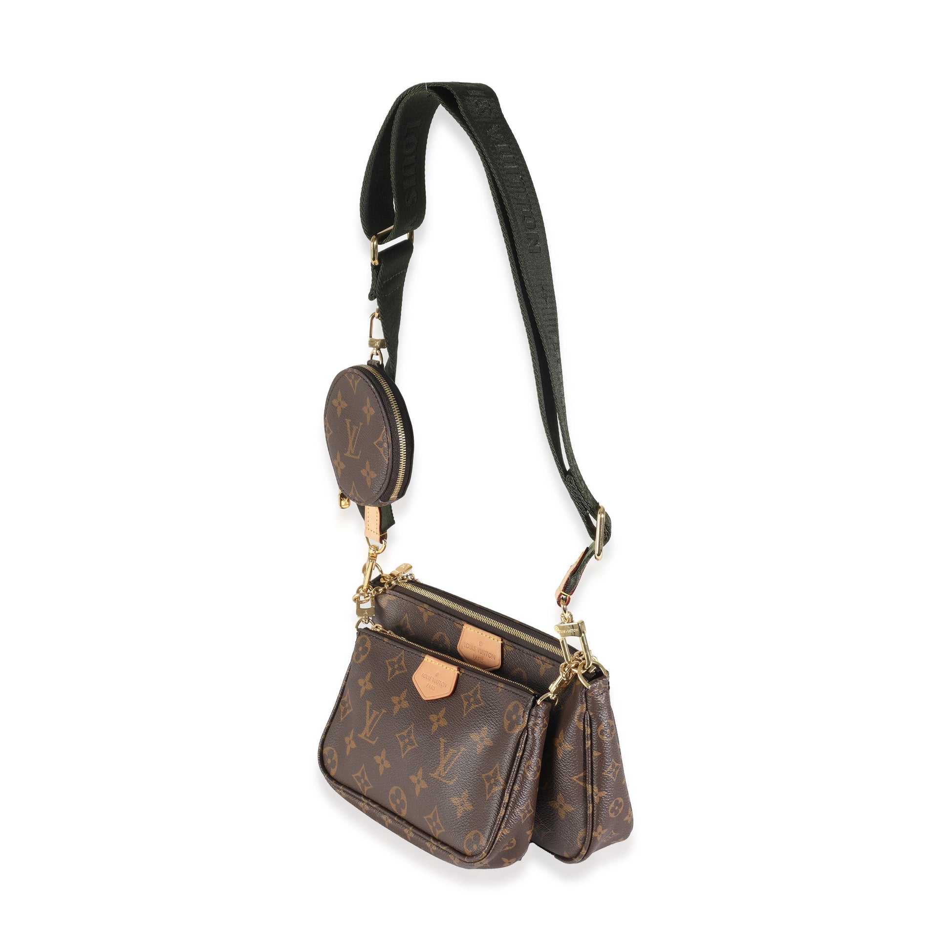 Louis Vuitton Multi Pochette Accessoires Monogram Canvas Khaki Clutch Bag