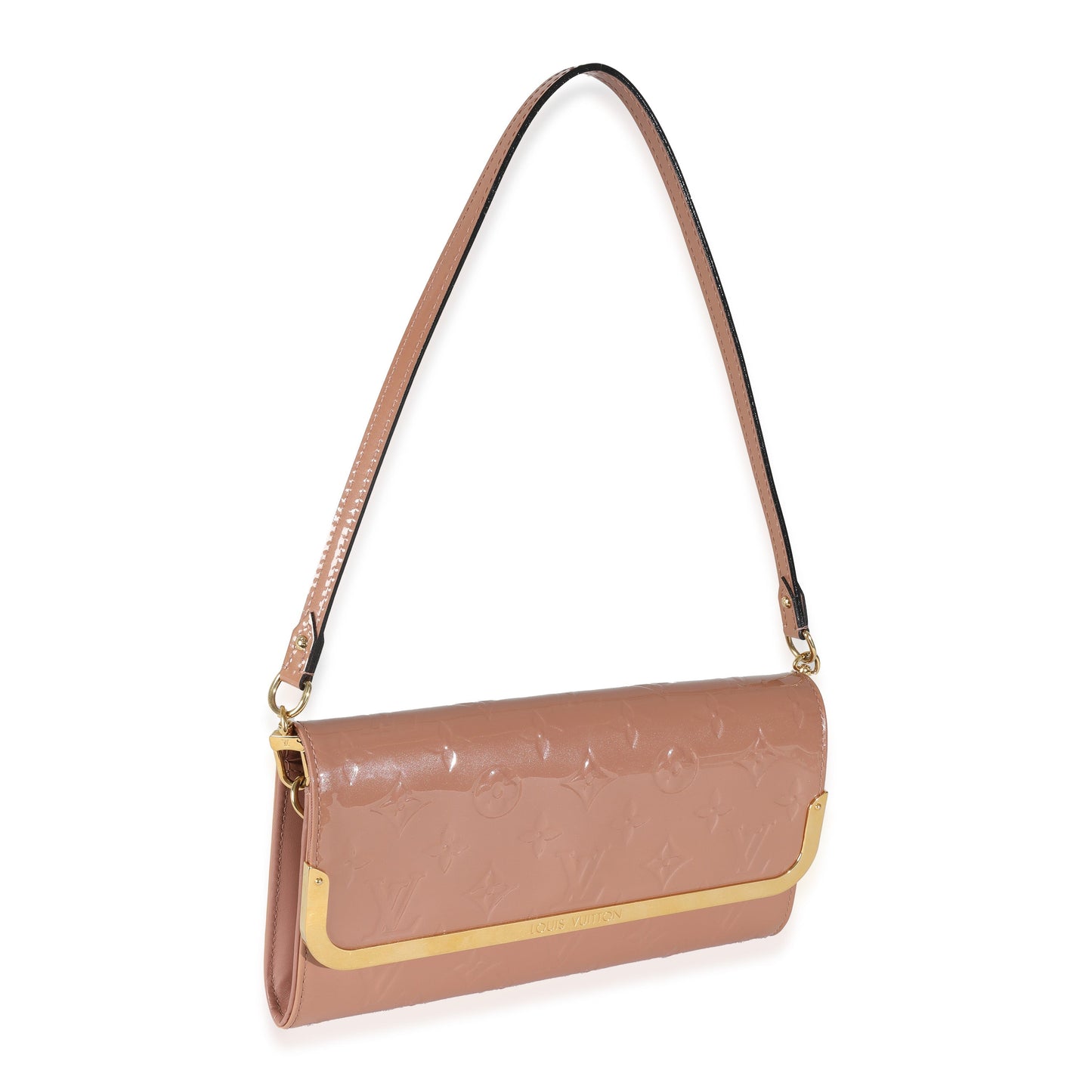 Louis Vuitton Rose Velours Vernis Rossmore MM Handbag