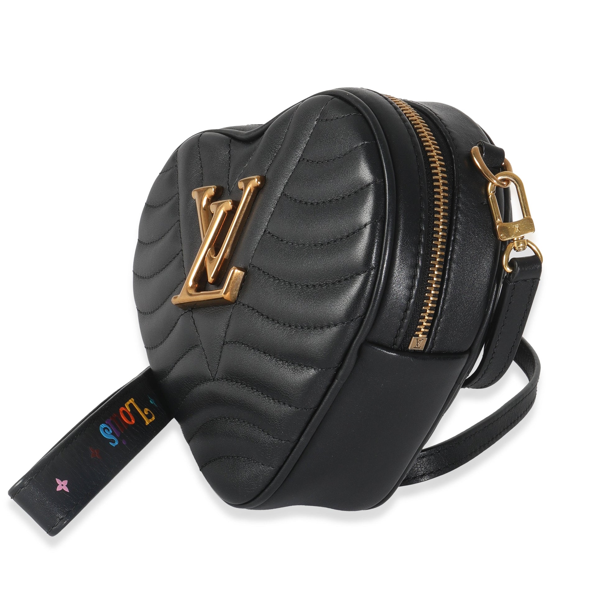 Louis Vuitton New Wave Heart Calfskin Black Handbag