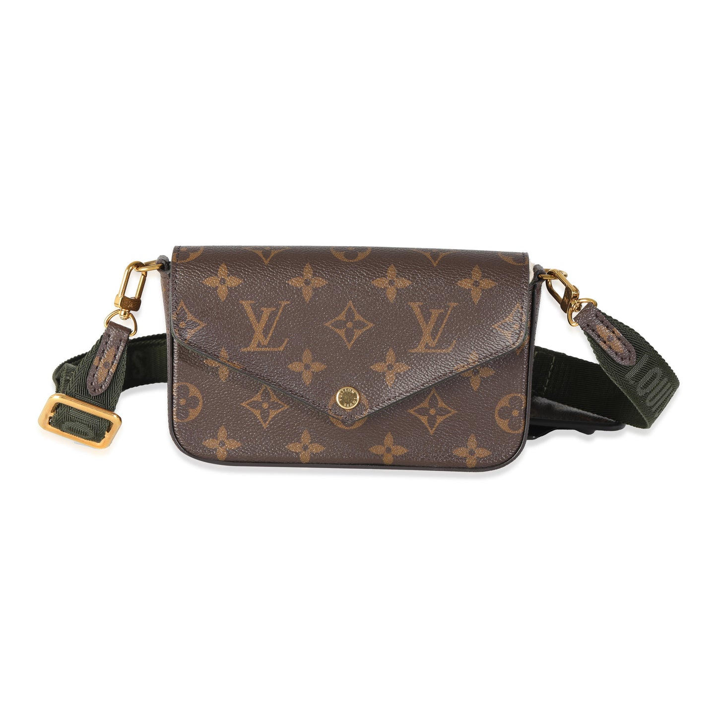 Louis Vuitton Felicie Strap & Go Monogram Canvas Khaki Handbag