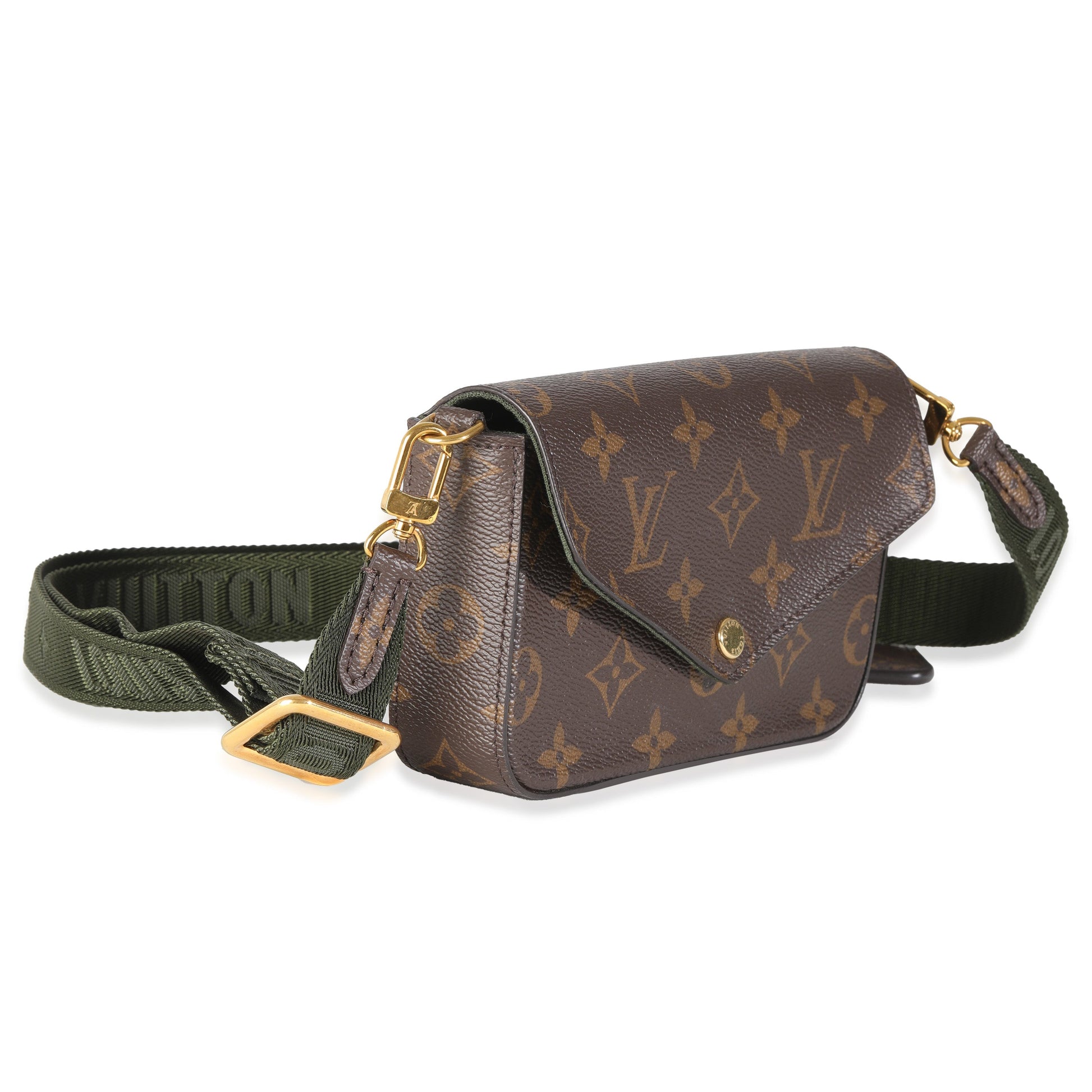 Louis Vuitton Felicie Strap & Go Monogram Canvas Khaki Handbag