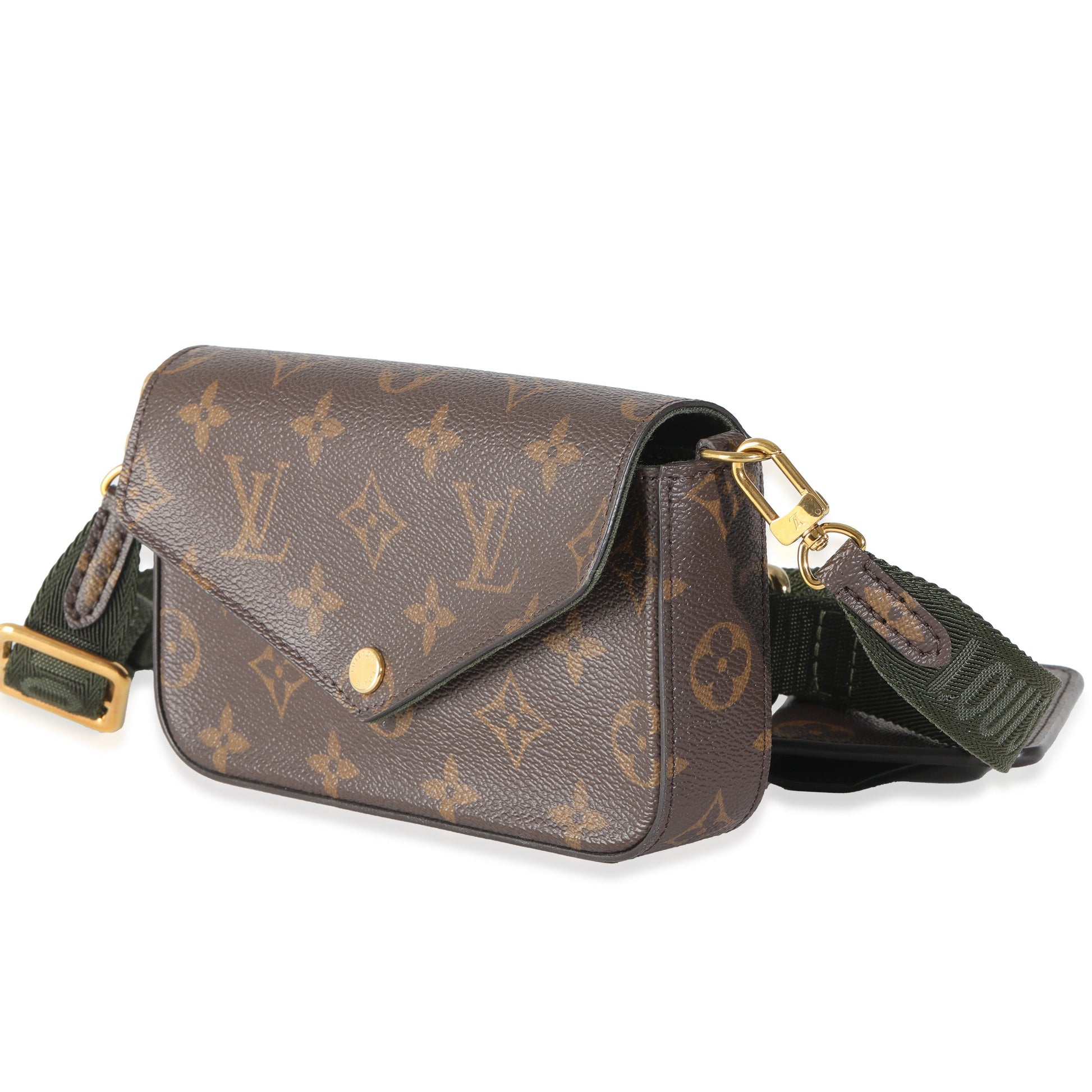 Louis Vuitton Felicie Strap & Go Monogram Canvas Khaki Handbag