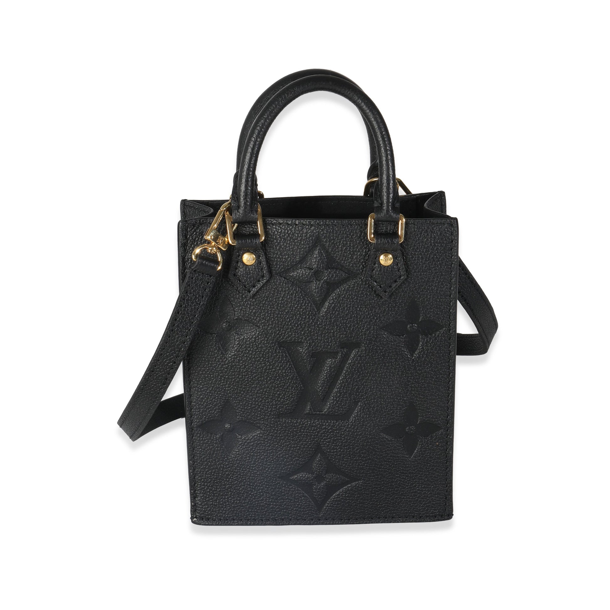 Louis Vuitton Giant Empreinte Petit Sac Plat Monogram Black Handbag