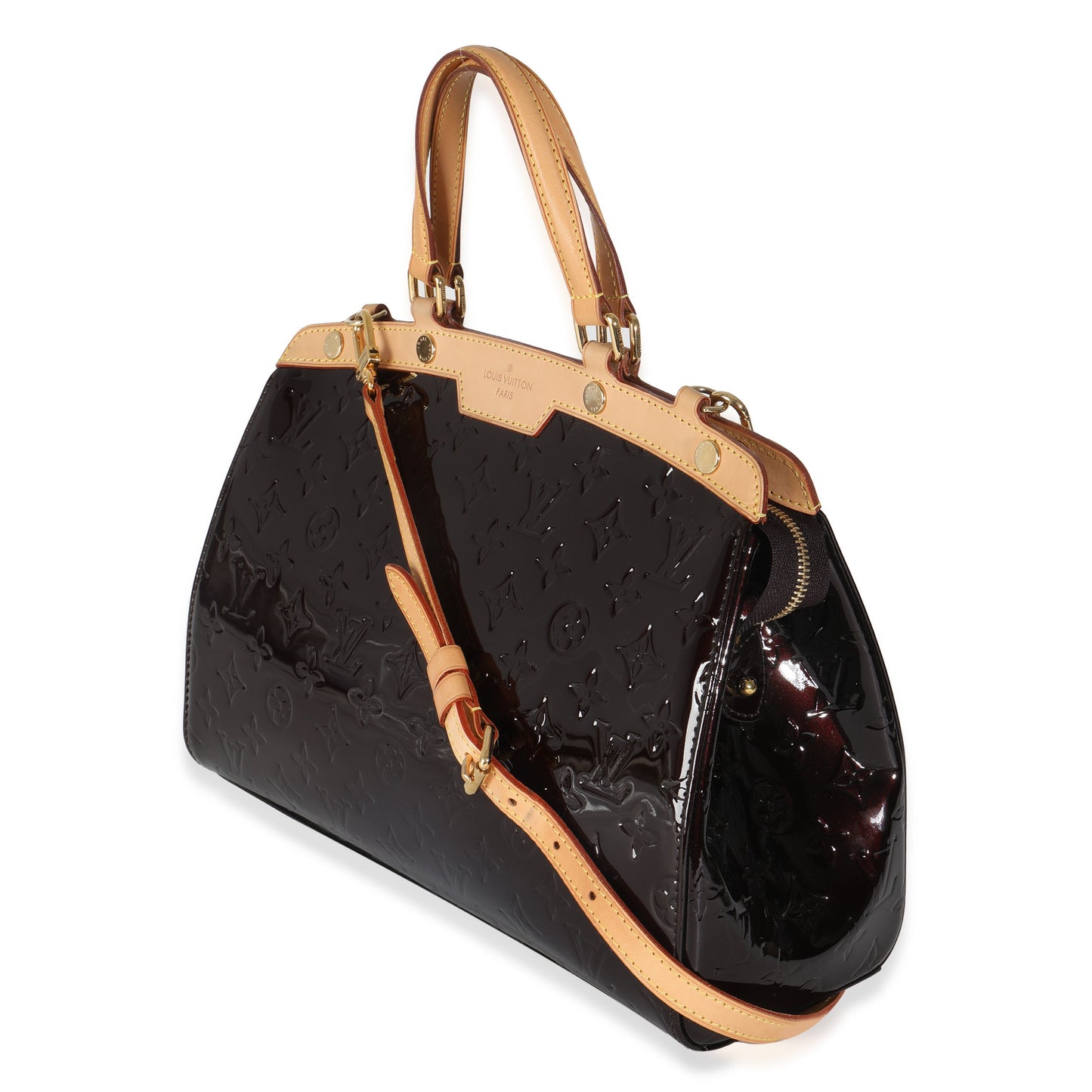 Louis Vuitton Amarante Vernis Brea MM Monogram Handbag