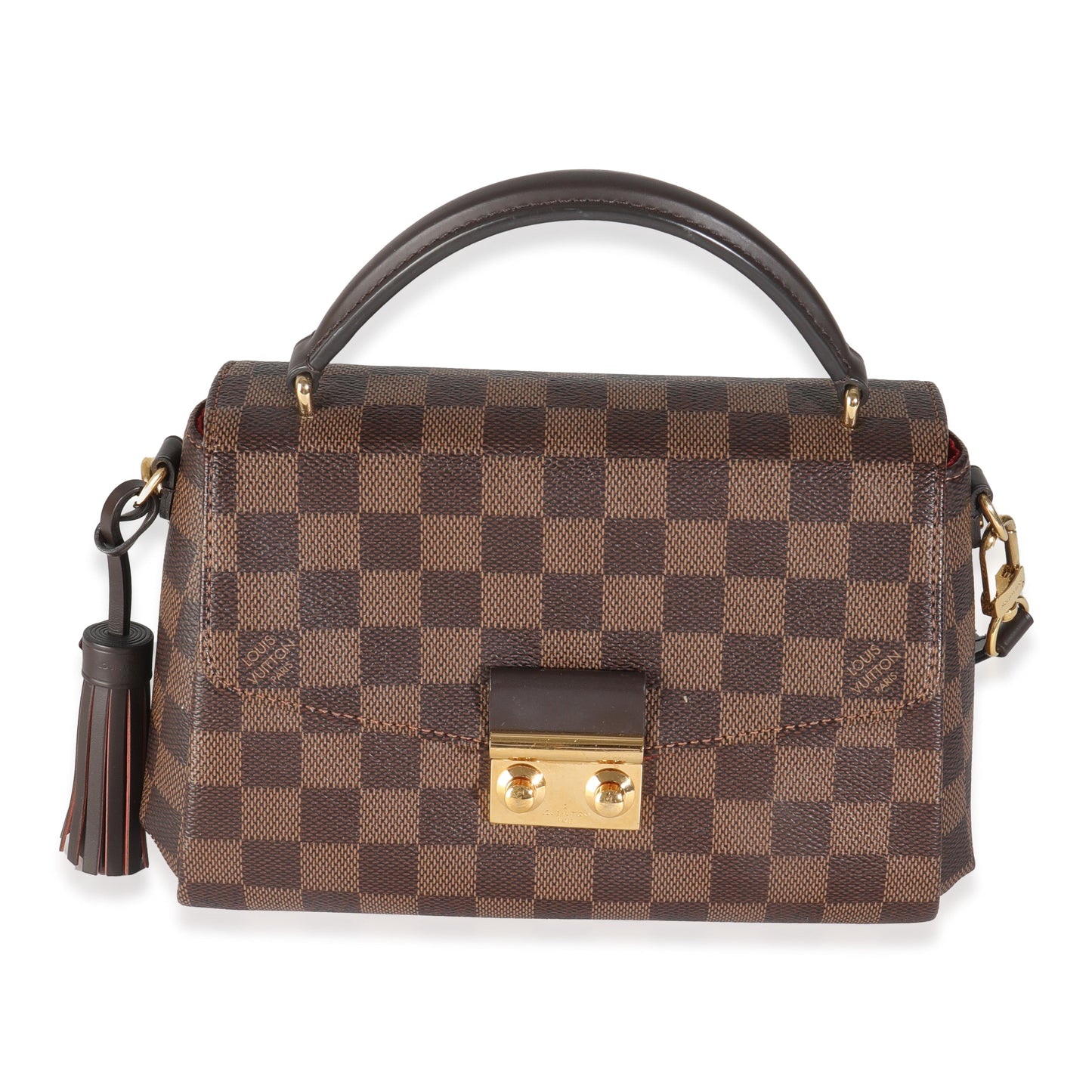 Louis Vuitton Damier Ebene Croisette Canvas Handbag