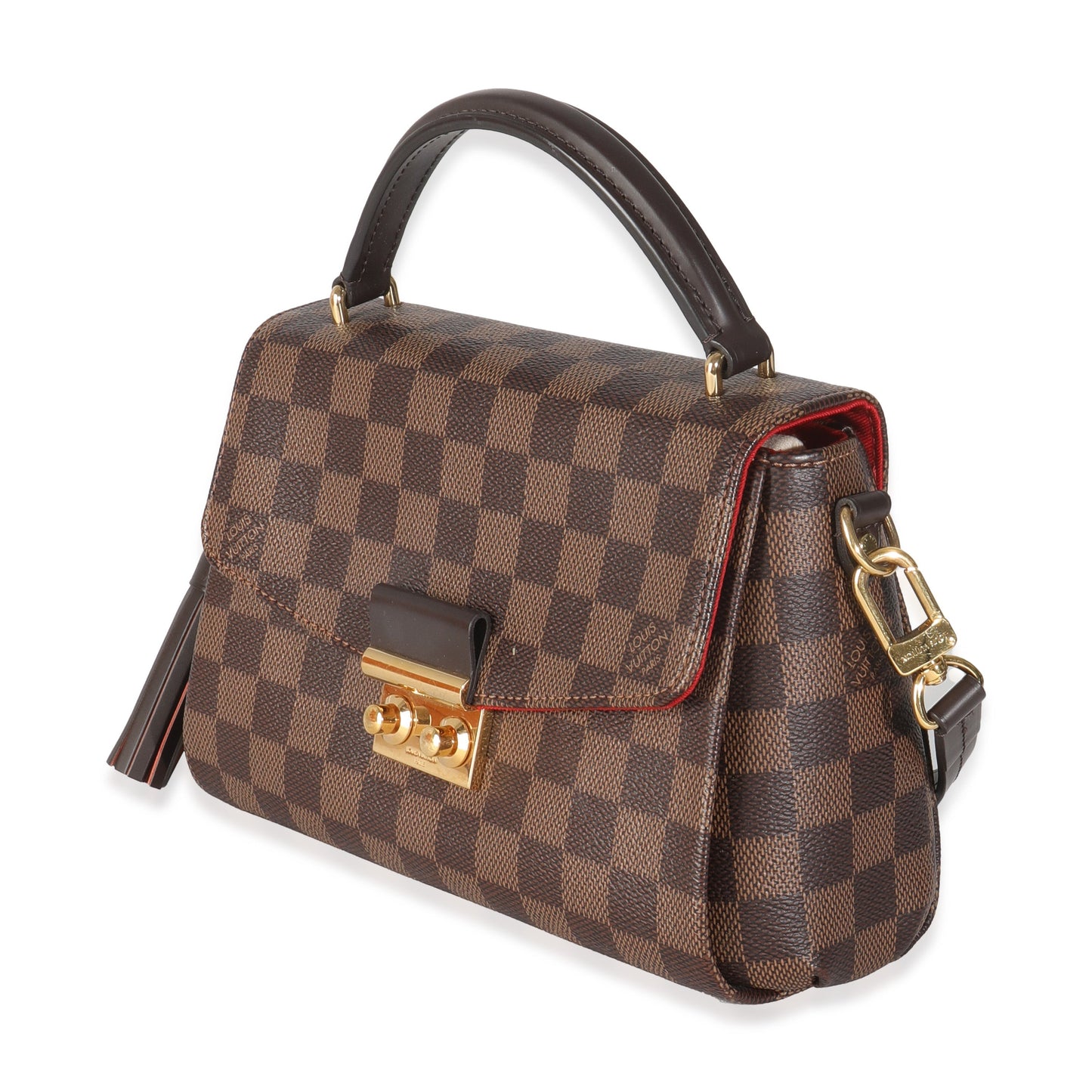 Louis Vuitton Damier Ebene Croisette Canvas Handbag
