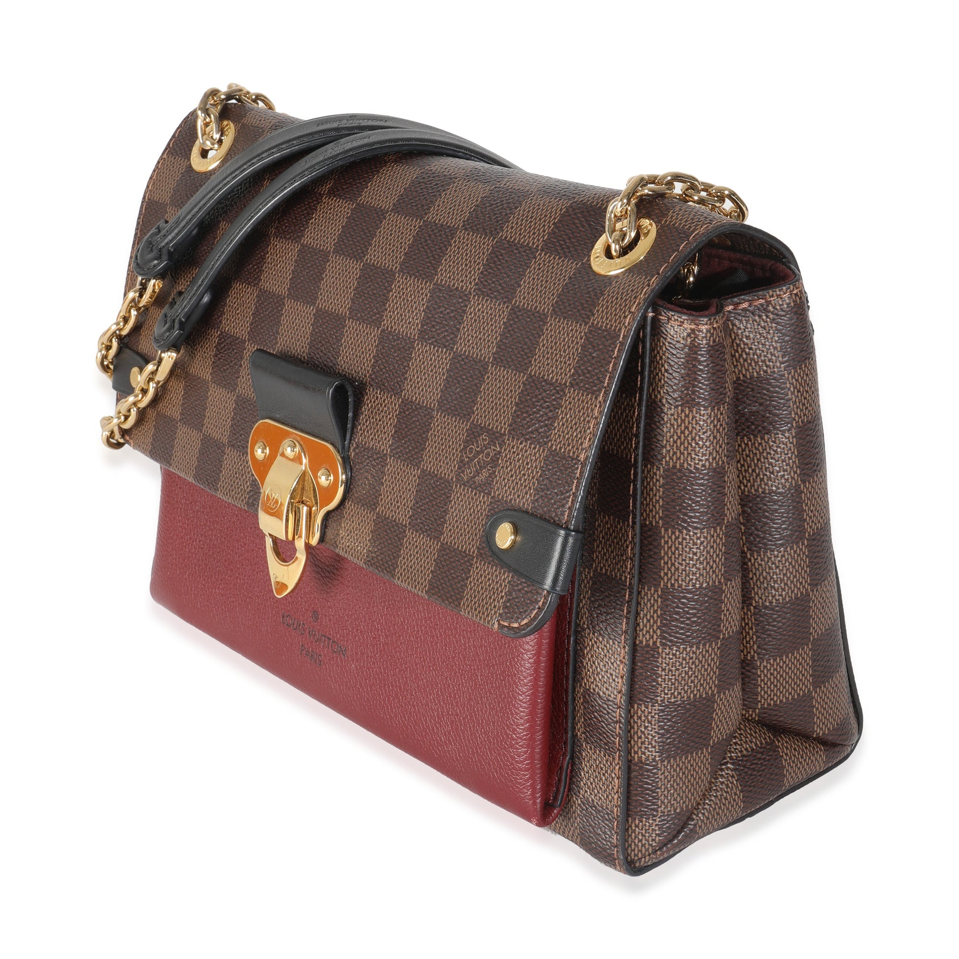 Louis Vuitton Bordeaux Damier Ebene Vavin PM Canvas Handbag