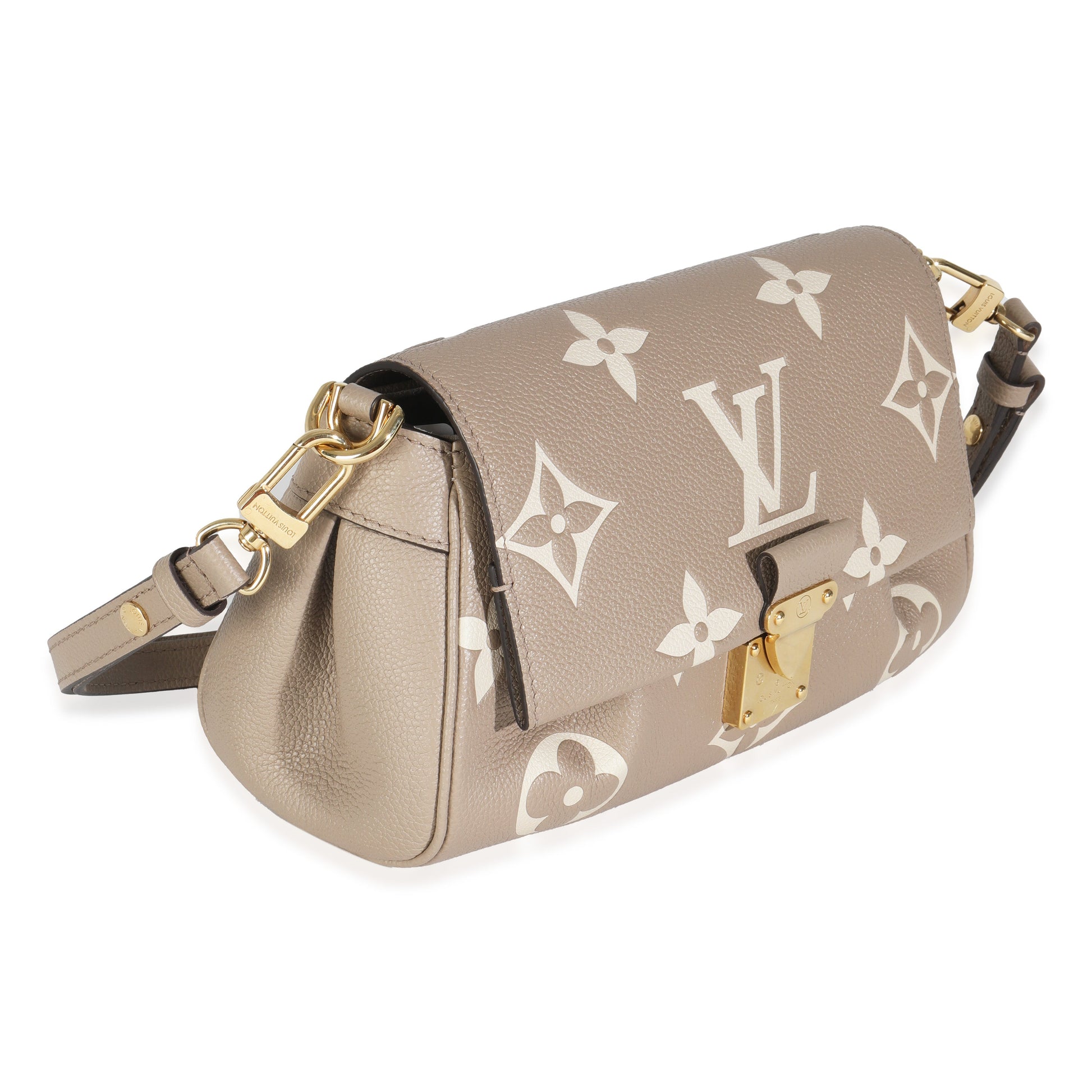 Louis Vuitton Tourterelle Creme Empreinte Giant Favorite Monogram Handbag