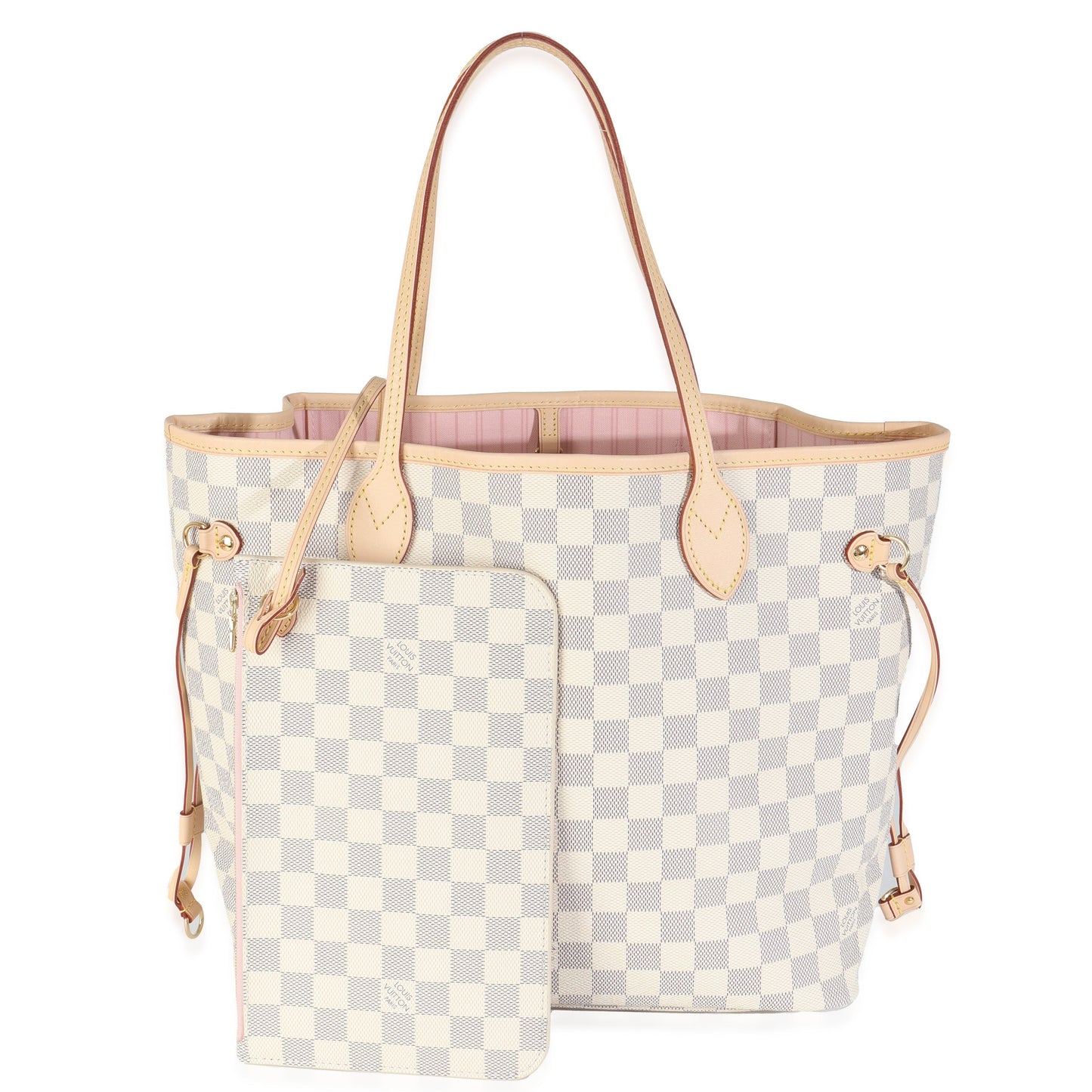 Louis Vuitton Damier Azur Neverfull MM Canvas Tote Bag Neverfull Mm