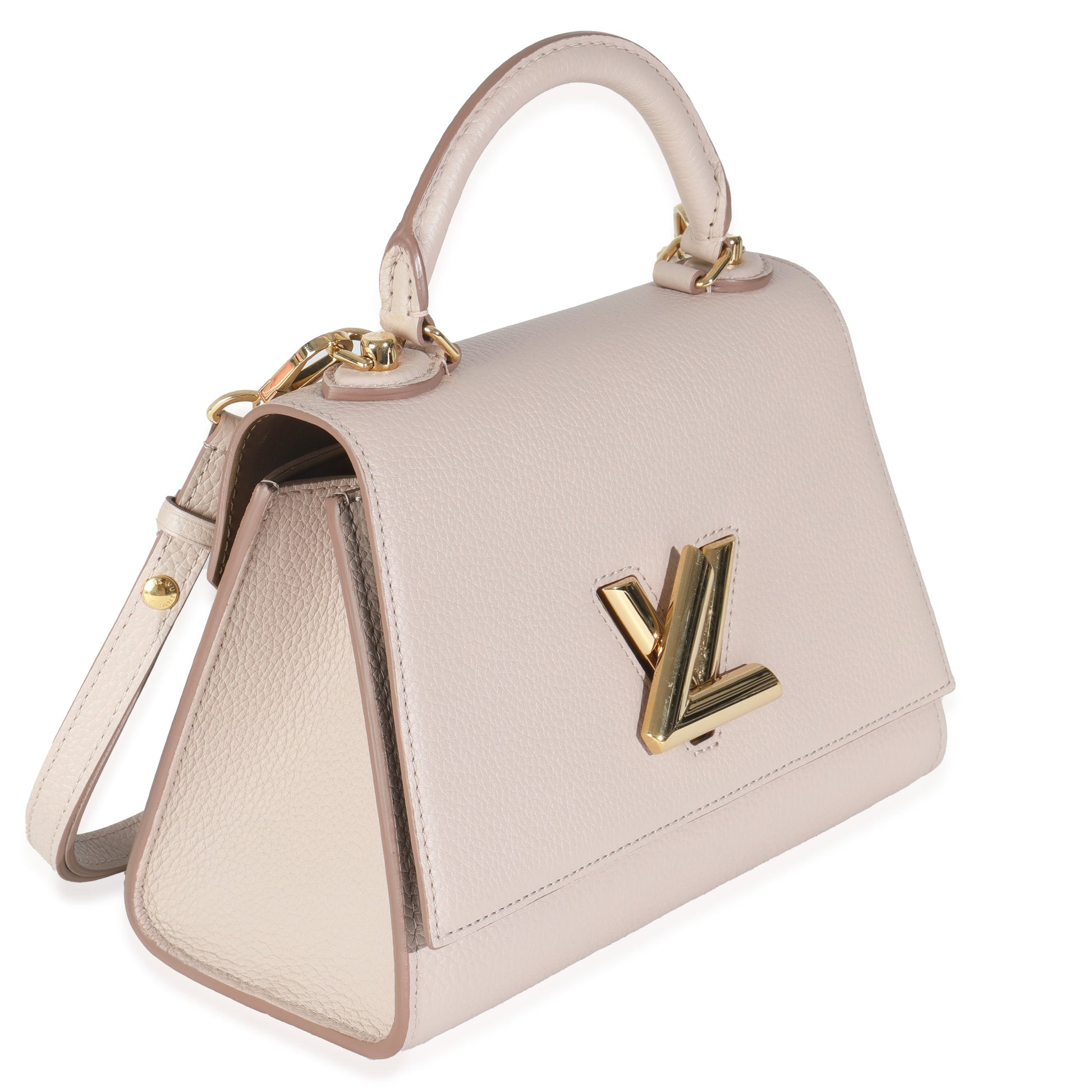 Louis Vuitton Greige Taurillon Twist One Handle Handbag