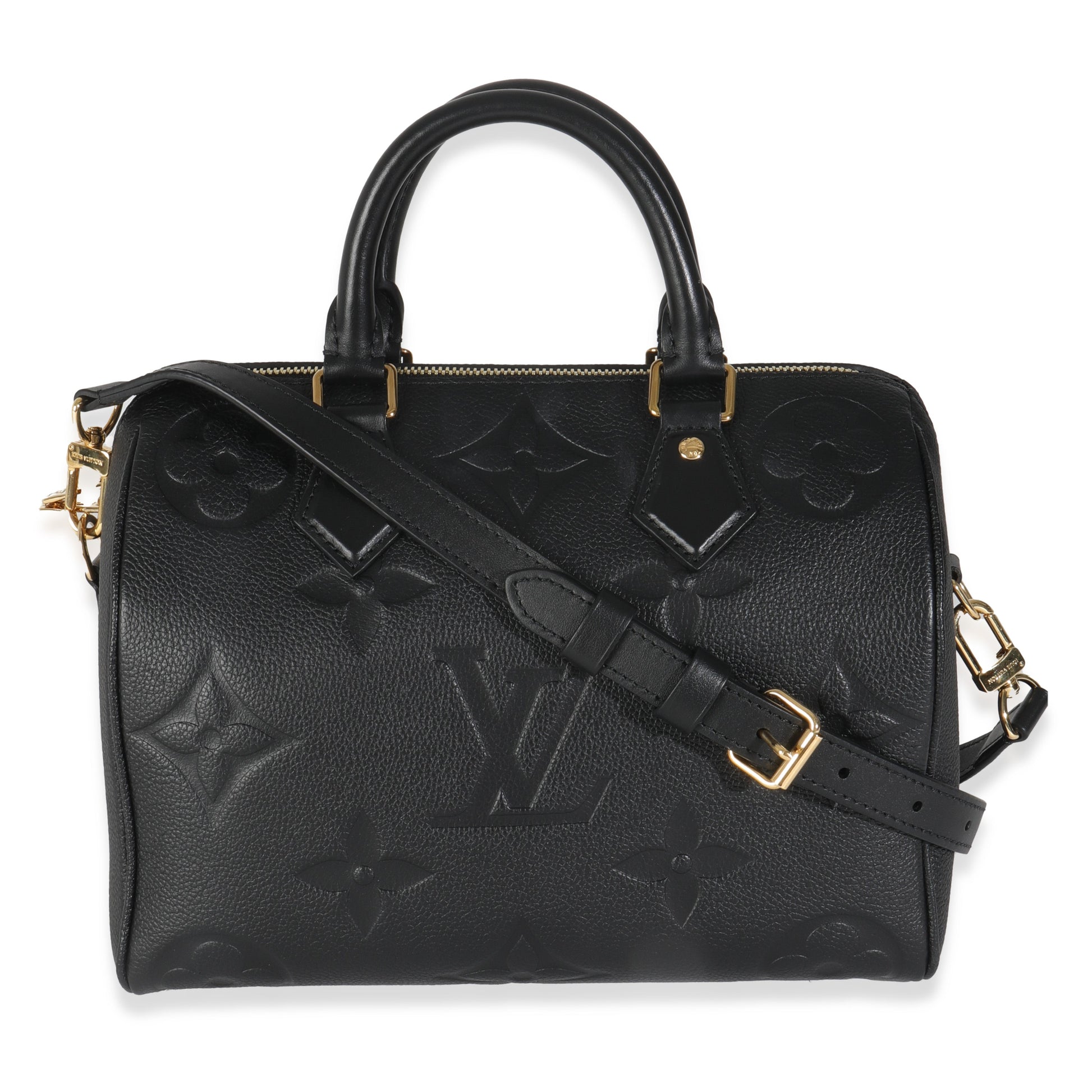 Louis Vuitton Empreinte Speedy Bandouliere 25 Monogram Black Handbag