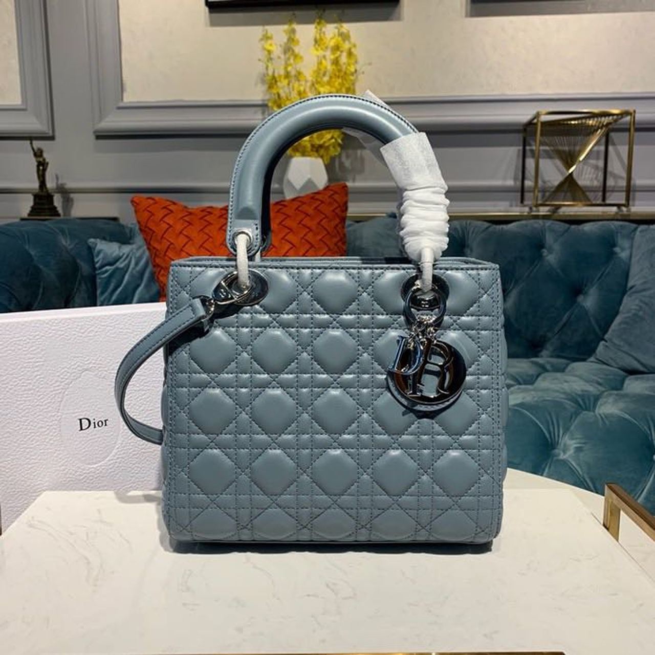Metop Qualityum Lady Hardware Cloud Blue Silver Travel Bag