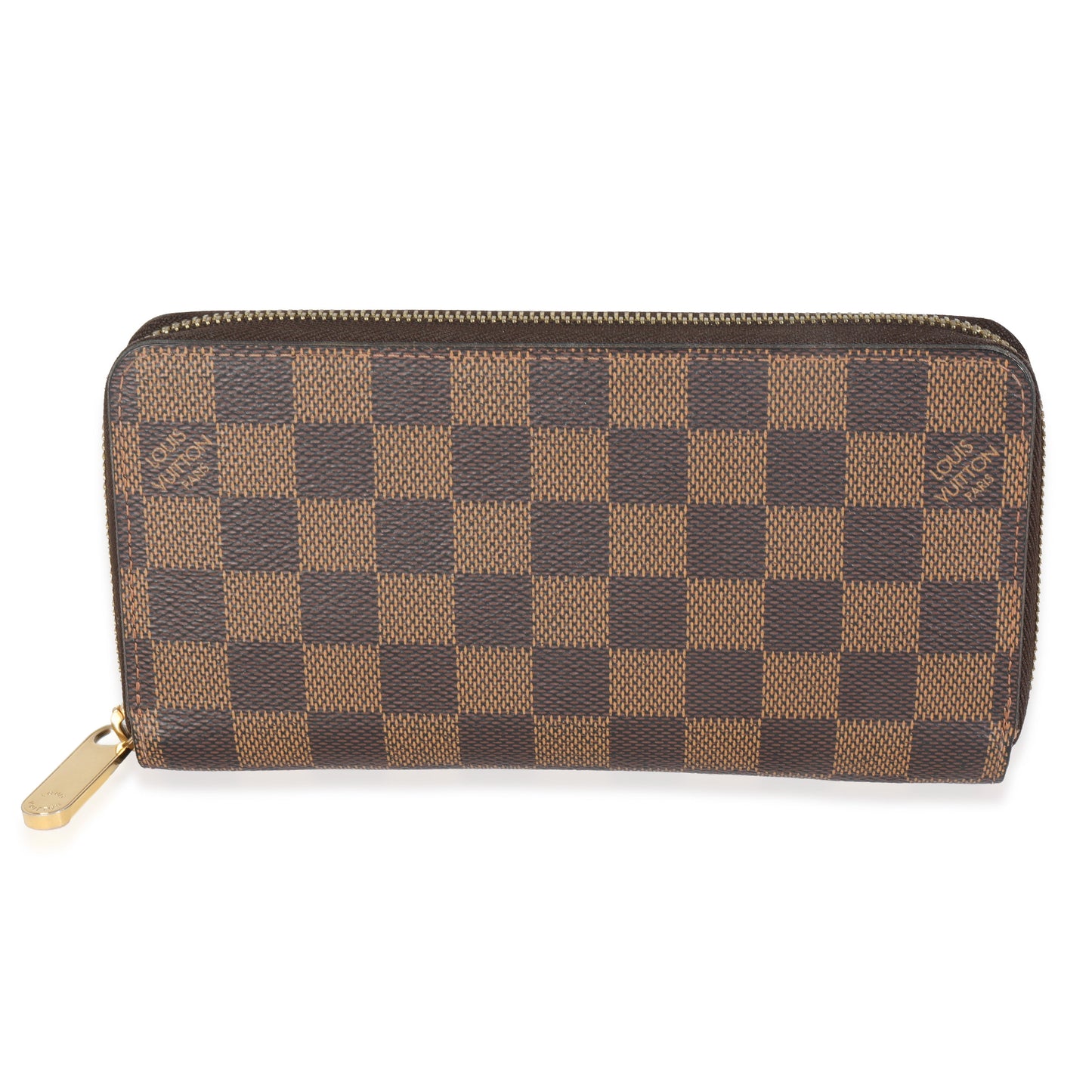 Louis Vuitton Damier Ebene Zippy Canvas Wallet Case