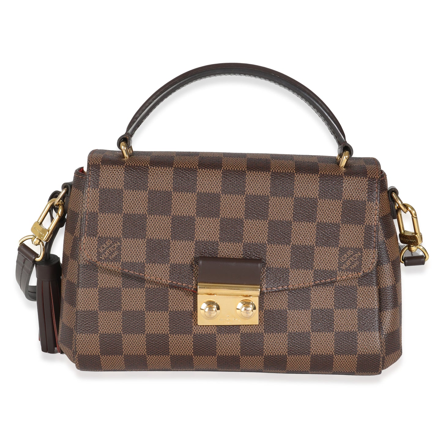 Louis Vuitton Damier Ebene Croisette Canvas Handbag Canvas Croisette