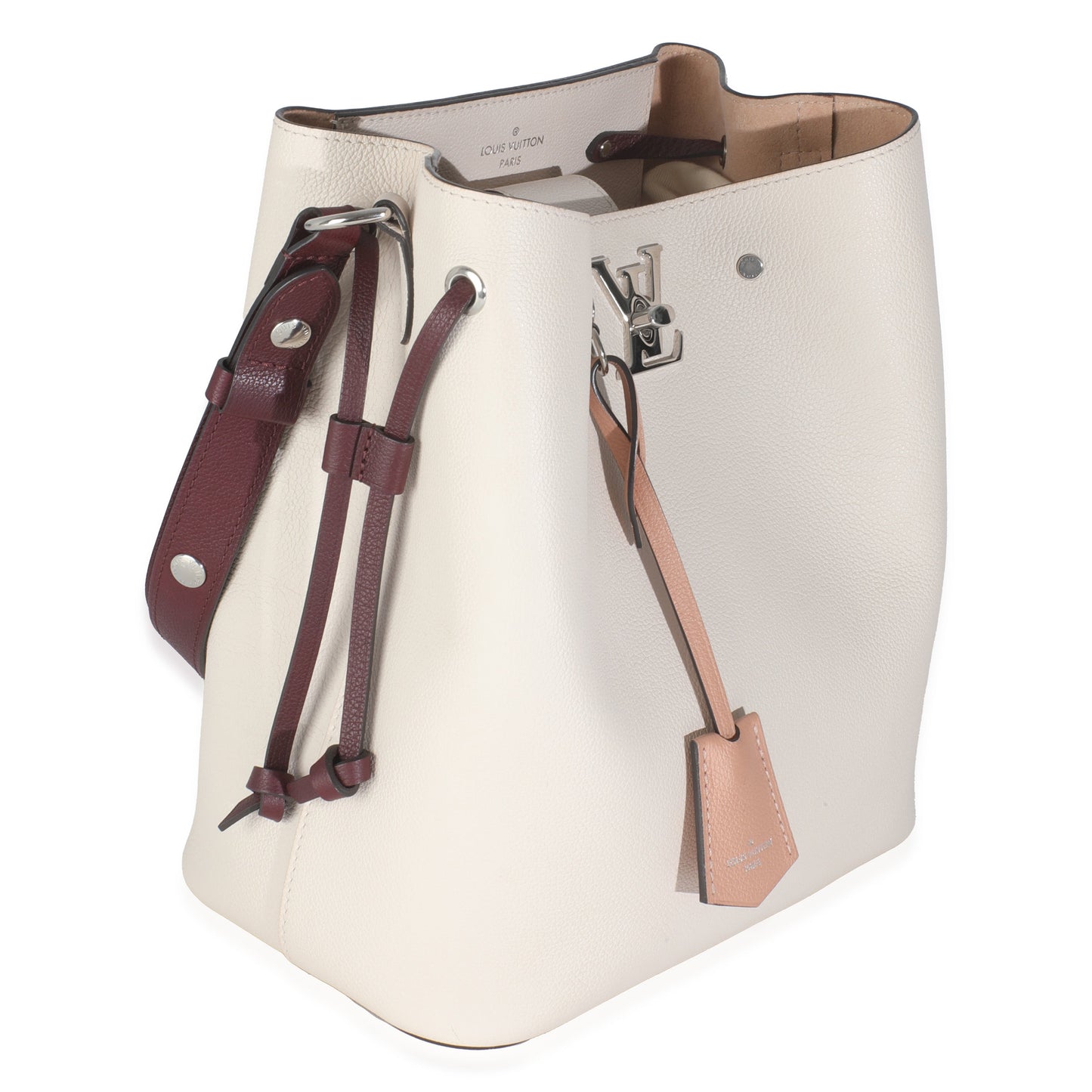Louis Vuitton Soie Quartz Calla Lockme Calfskin Bucket Bag
