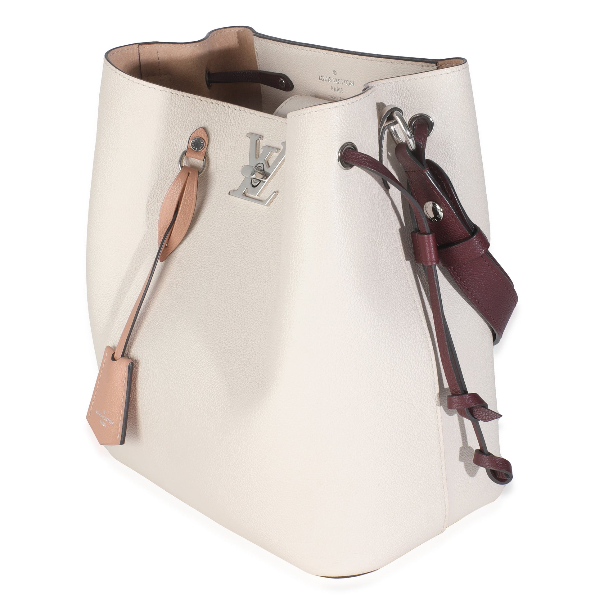 Louis Vuitton Soie Quartz Calla Lockme Calfskin Bucket Bag