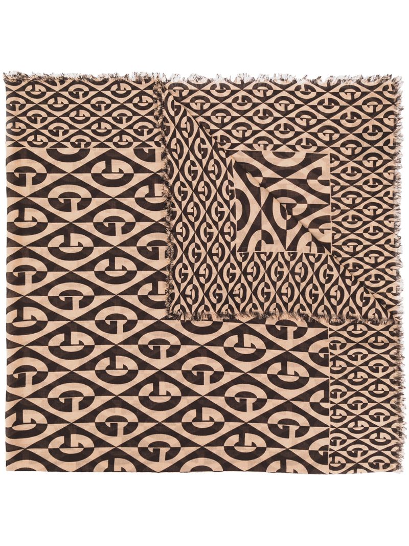Gucci - G rhombus print scarf - women - Wool - One Size - NEUTRALS