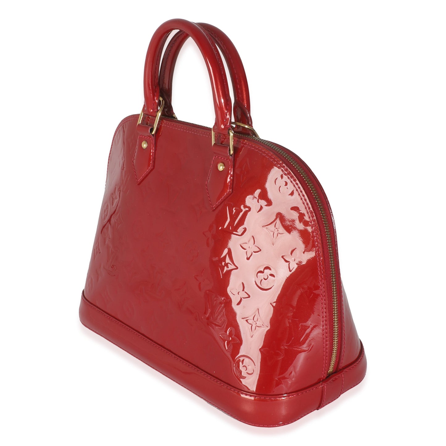 Louis Vuitton Rose Indian Vernis Alma PM Monogram Handbag