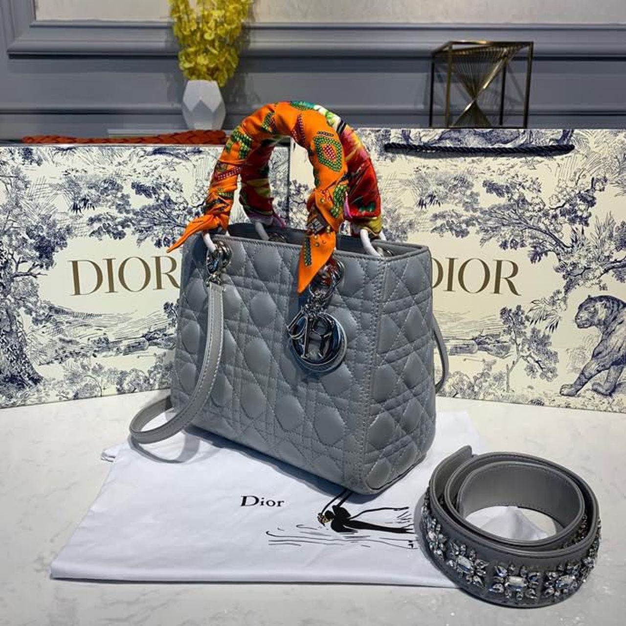MeTop Qualityum Lady SiTop Qualityer Grey Handbag 3