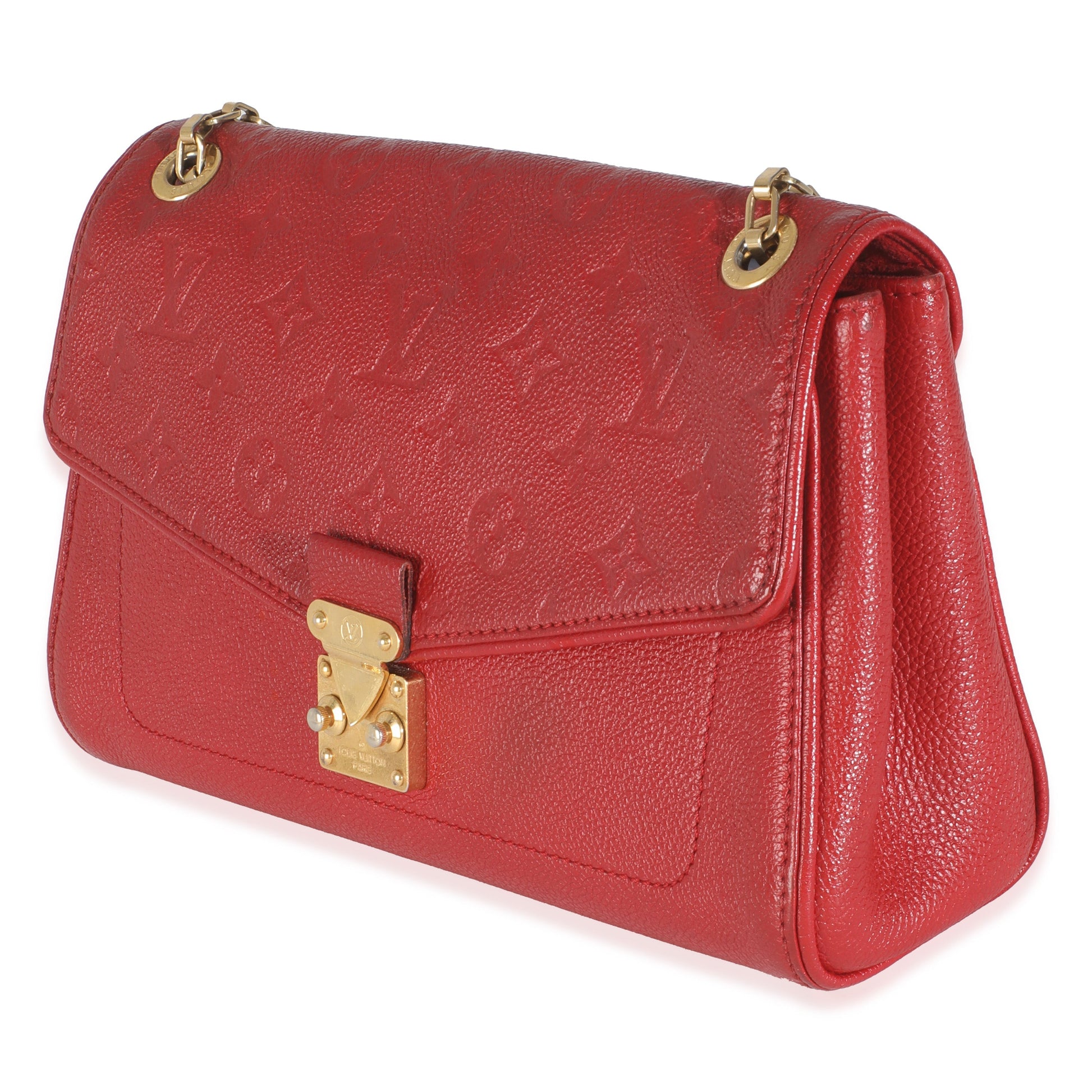 Louis Vuitton Cerise Empreinte Saint Germain PM Monogram Handbag