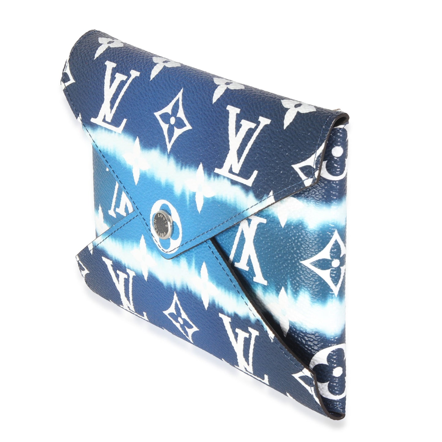 Louis Vuitton Escale Kirigami Pochette Insert Monogram Canvas Blue Medium Clutch Bag