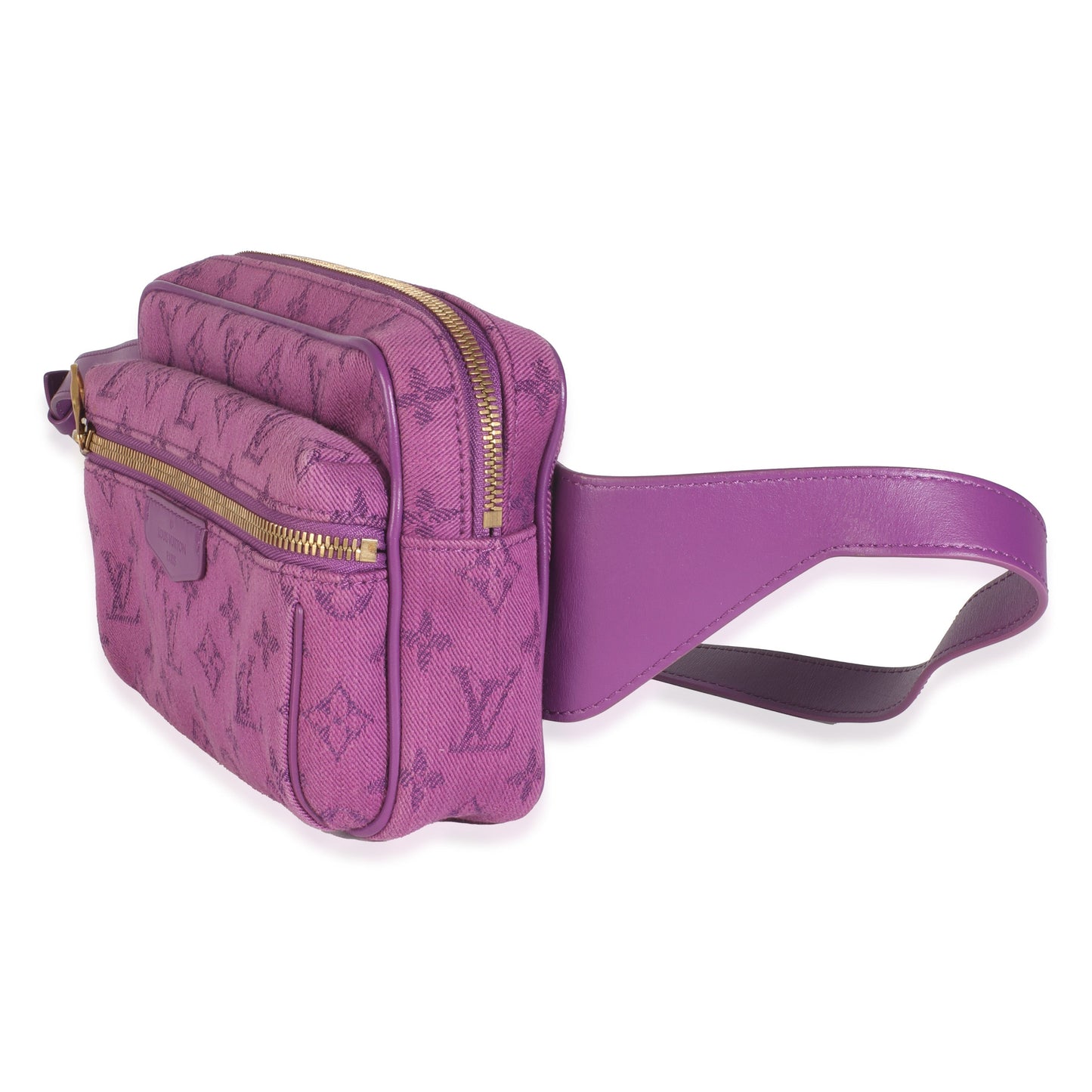 Louis Vuitton Purple Outdoor Bumbag Monogram Denim Handbag