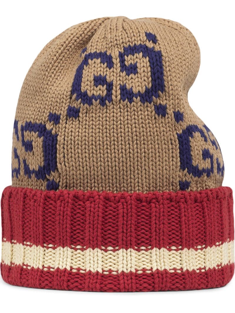 Gucci - GG knitted beanie - men - Cotton - M, L - NEUTRALS