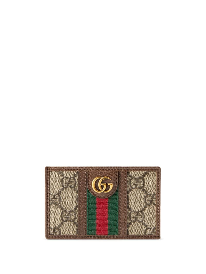Gucci - Ophidia GG card case - men - Canvas/Leather/metal/Fabric - One Size - Brown