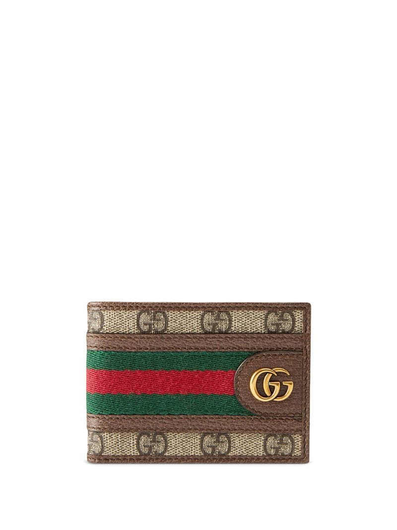 Gucci - Ophidia GG mini wallet - men - Silk/Leather/Canvas/metal - One Size - Brown