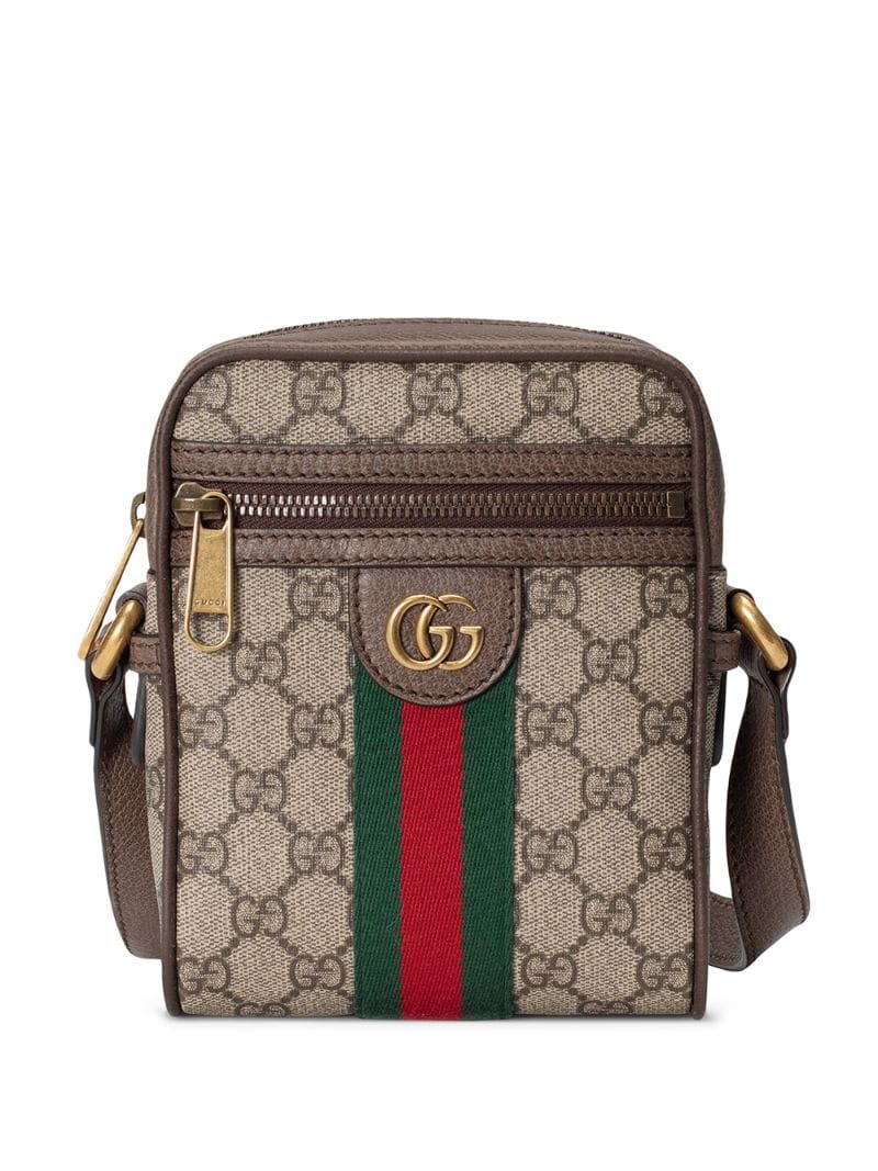 Gucci - Ophidia GG stripe shoulder bag - men - Canvas/Leather/metal - One Size - Brown