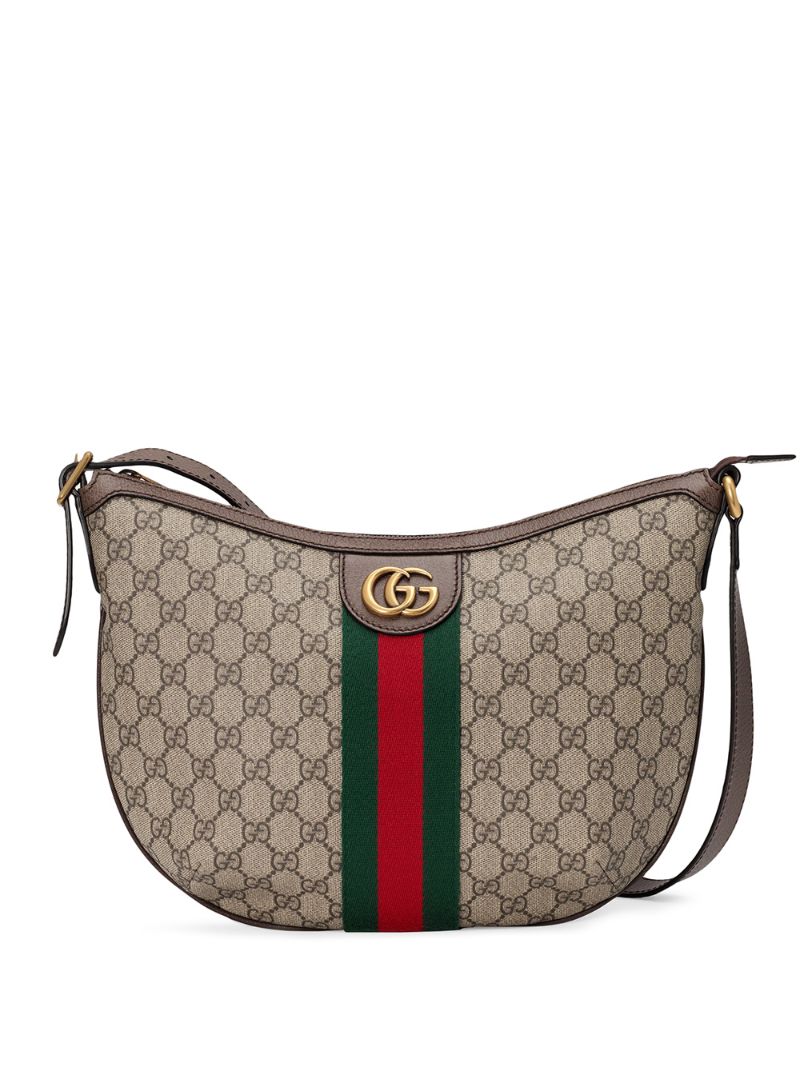 Gucci - small Ophidia GG shoulder bag - women - Leather/Canvas/metal - One Size - Brown