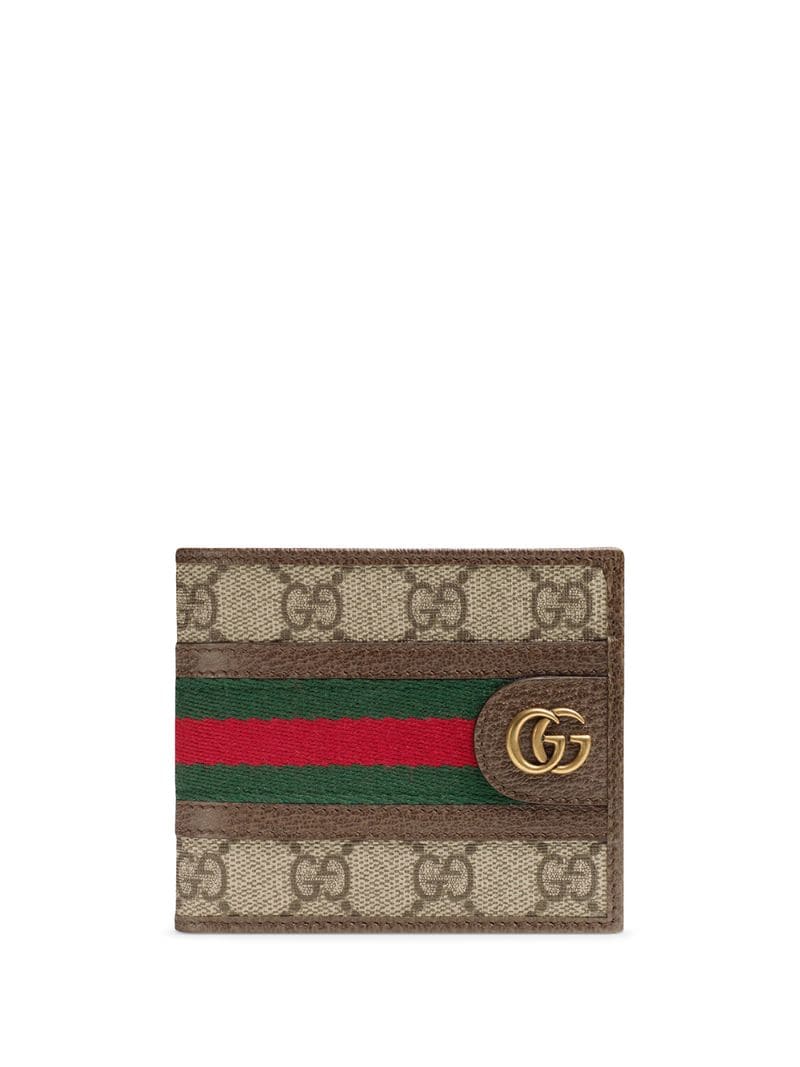 Gucci - Ophidia GG bi-fold wallet - men - Leather/Canvas/Silk/Fabric - One Size - Brown