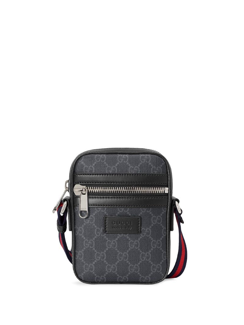 Gucci - GG Supreme messenger bag - men - Linen/Flax/Leather/Nylon/metal - One Size - Black