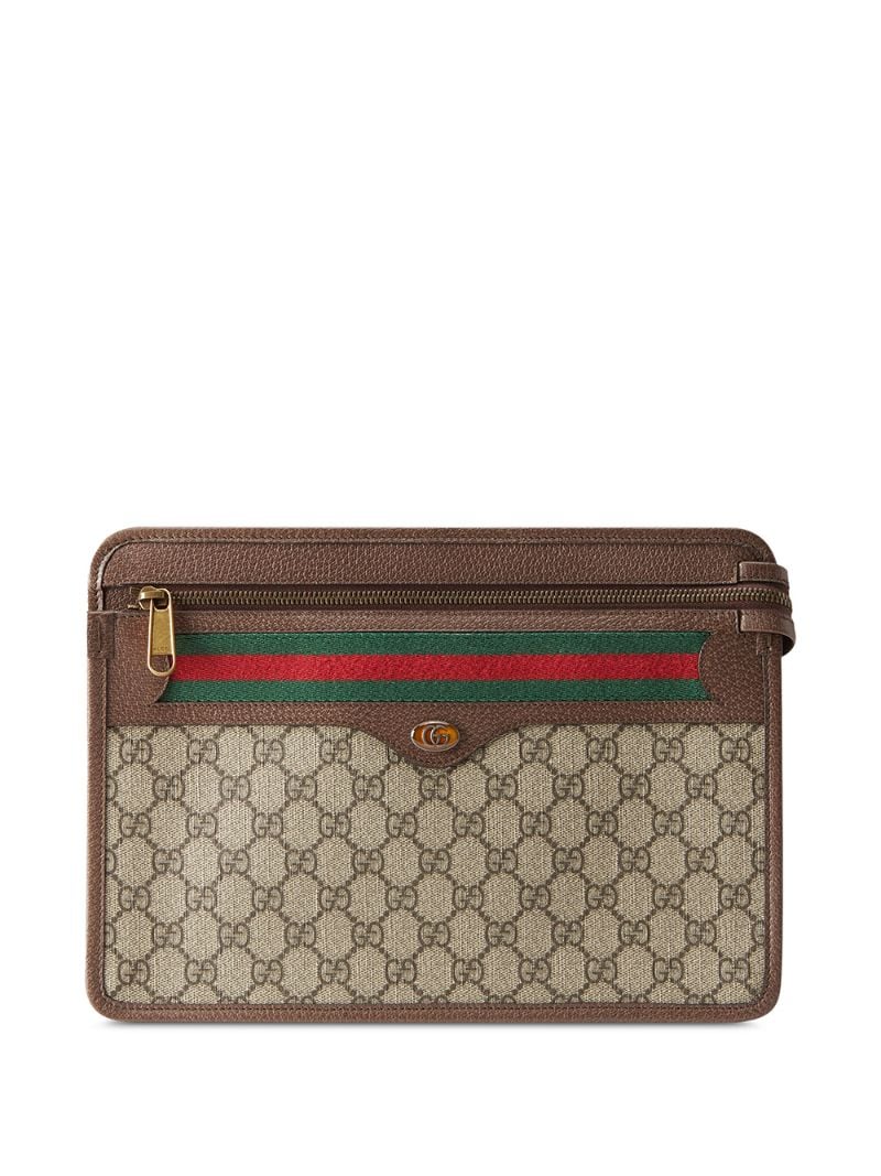 Gucci - Ophidia GG pouch - men - Canvas/Cotton/Leather/metal - One Size - NEUTRALS
