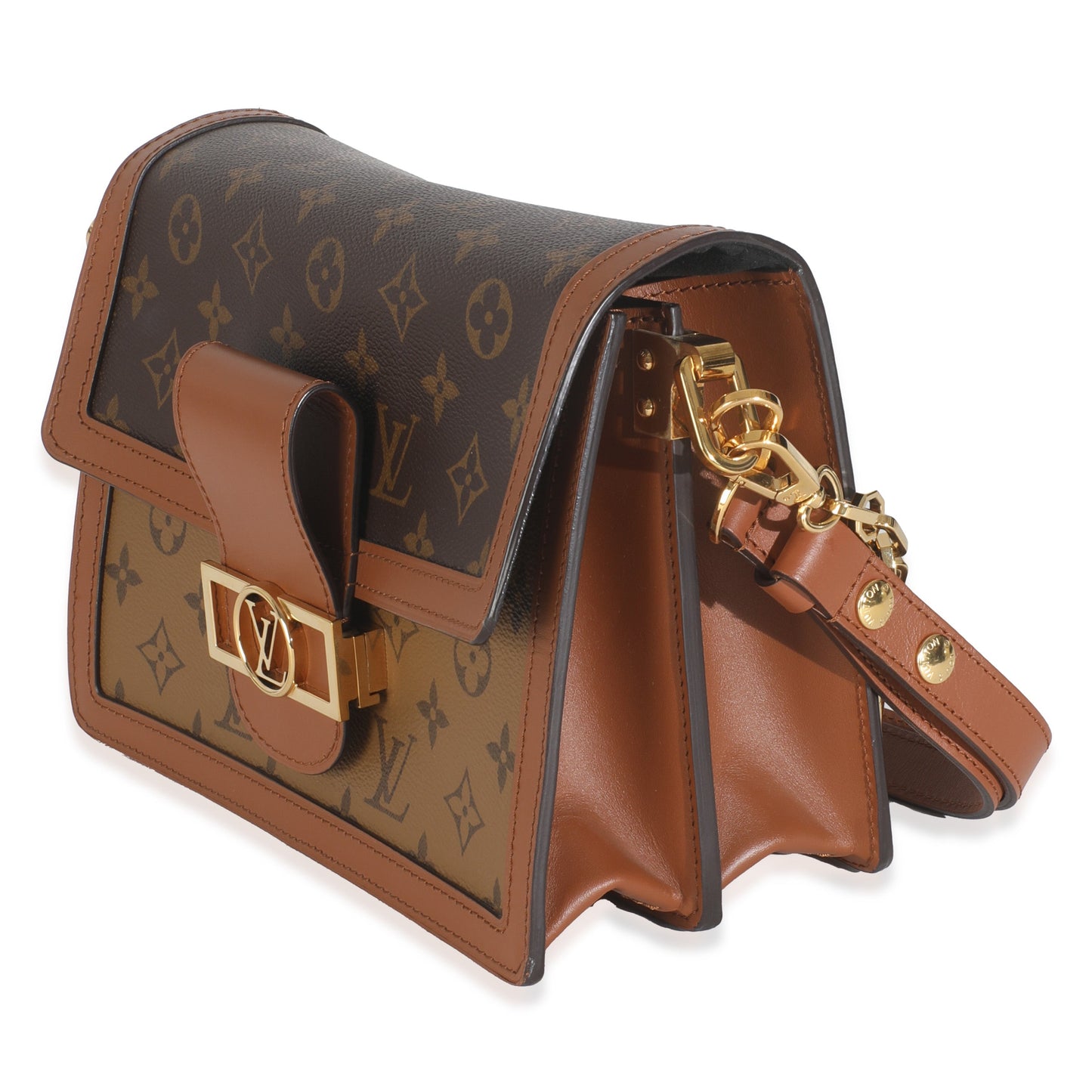 Louis Vuitton Reverse Dauphine MM Monogram Canvas Handbag Dauphine Mm