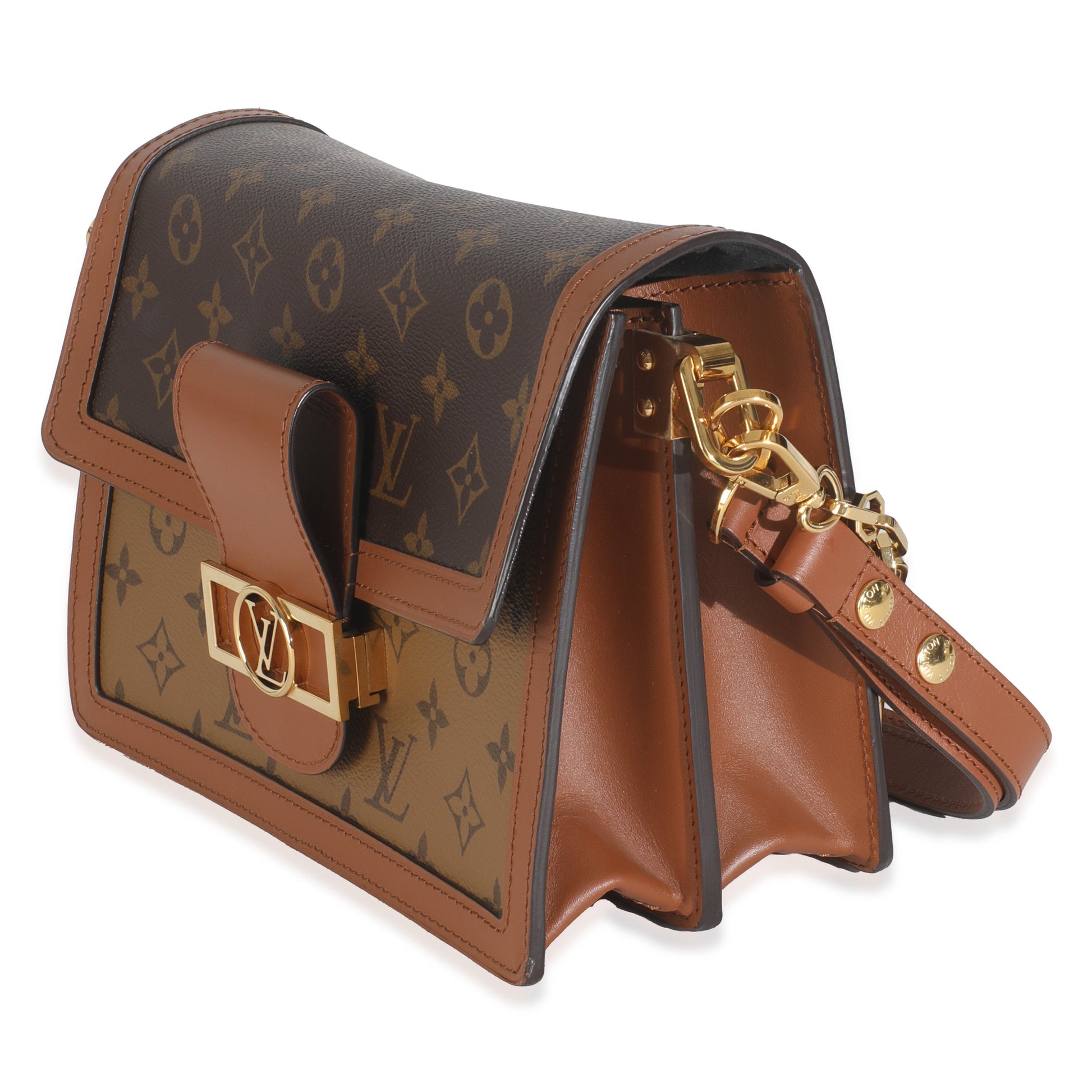 Louis Vuitton Reverse Dauphine MM Monogram Canvas Handbag Dauphine Mm